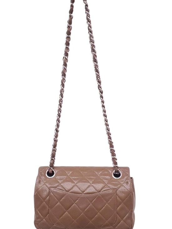 CHANEL TAUPE CAVIAR QUILTED MINI RECTANGULAR FLAP BAG - Picture 4 of 8